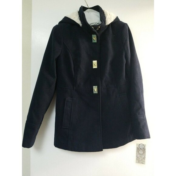Womens MARALYN & ME Navy  Hoodie Jacket Coat Size - Picture 1 of 8